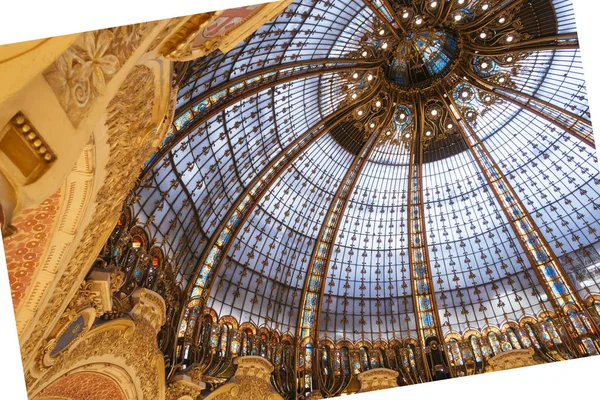 法国巴黎 2019年9月5日 巴黎拉法耶特星系内部的玻璃屋顶 建筑师Georges Chedanne — 图库照片