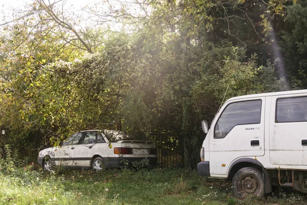 부다페스트 헝가리 2019 부다페스트의 메가네 르에서 버려진 자동차 — 스톡 사진