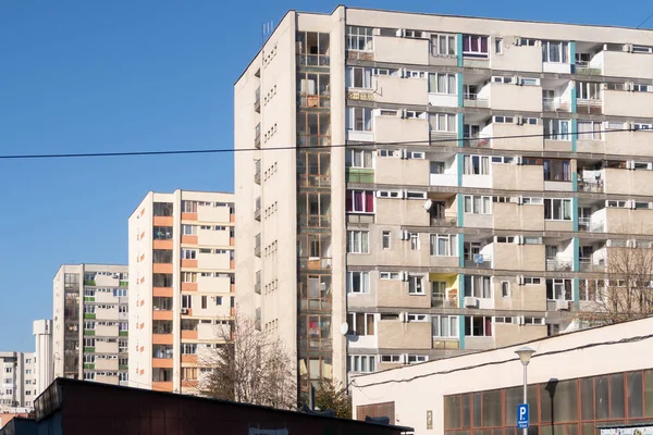 Cluj Napoca Rumania Oct 2019 Bloque Apartamentos Era Comunista — Foto de Stock