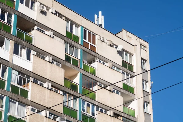 Cluj Napoca Romênia Outubro 2019 Bloco Apartamentos Era Comunista — Fotografia de Stock