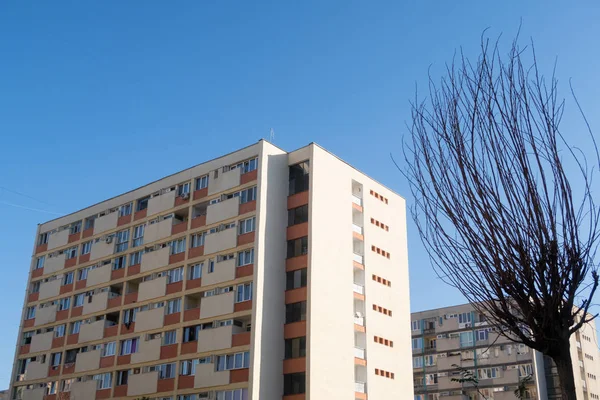 Cluj Napoca Rumania Oct 2019 Bloque Apartamentos Era Comunista — Foto de Stock