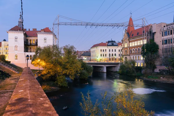 Rzeka Somesul Stare Miasto Cluj Napoca Rumunia Cluj Napoca Jest — Zdjęcie stockowe