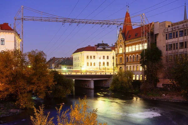 Somesul River Romanya Nın Eski Napoca Kenti Cluj Napoca Transilvanya — Stok fotoğraf