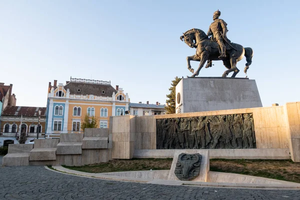 Cluj Napoca Rumania Oct 2019 Estatua Del Rey Mihai Viteazul — Foto de Stock