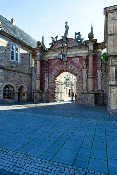 Portál z hradu Buckeburg palác v Dolním Sasku, Německo — Stock fotografie