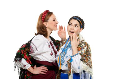 Geleneksel Ukrayna tarzında yetişkin kadın portresi