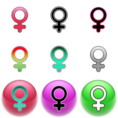 Kadın simgesi topa.