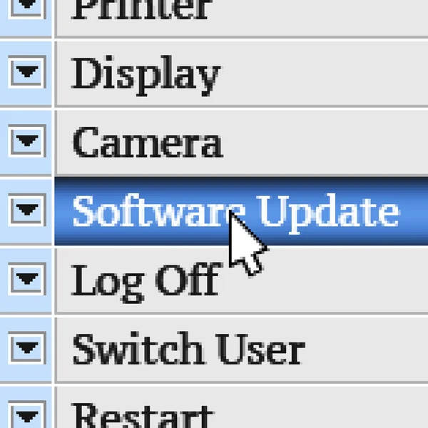 Software Update Auf Dem Bildschirm — Stockfoto