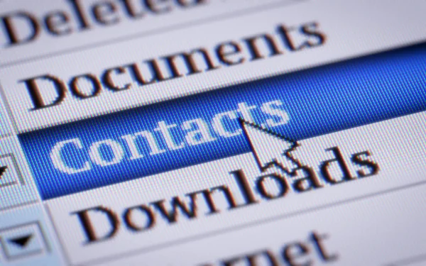 Contacts Screen — Stock Photo, Image