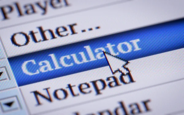 Calculator Het Scherm — Stockfoto