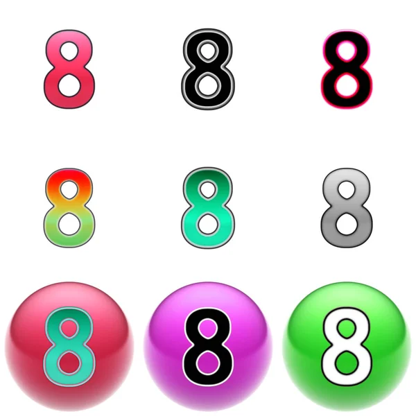 Number Icon Ball — Stock Photo, Image