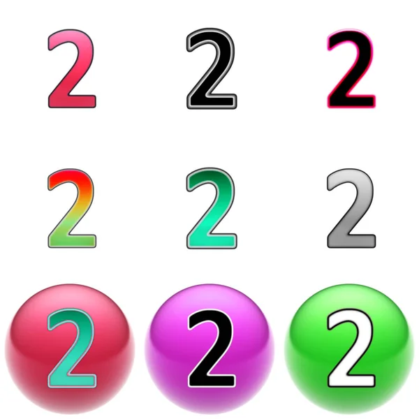 Zahlensymbol Auf Dem Ball — Stockfoto