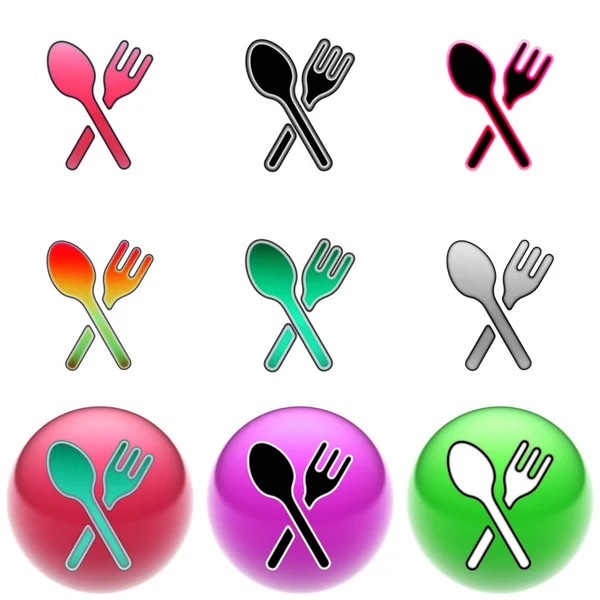 Dinnr Pictogram Bal — Stockfoto