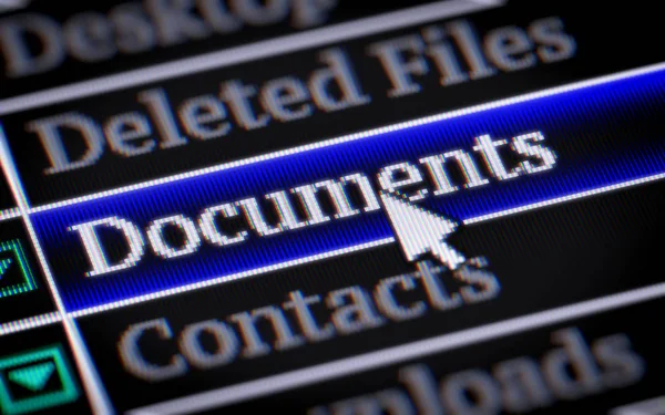 Documents Screen — Stock Photo, Image