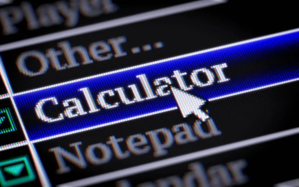 Calculator Het Scherm — Stockfoto