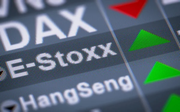 Eurózóna Állományok Tervezte Stoxx Stock Index — Stock Fotó