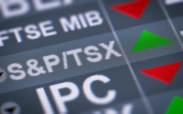 Tsx Composite Index Index Stock Equity Prices Largest Companies Toronto — Stock Photo, Image