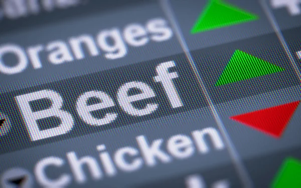 Rindfleisch Auf Dem Bildschirm — Stockfoto