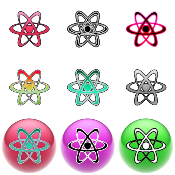 Atom Symbol Illustration — Stockfoto