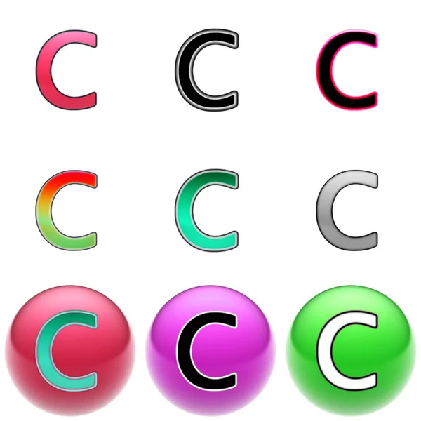 Letter Icon Illustration — Stock Photo, Image