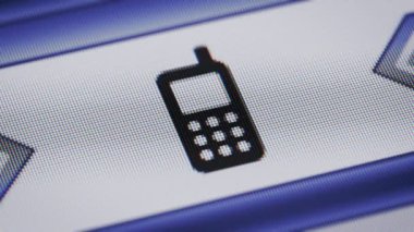 Mobil kutsal kişilerin resmi üstünde belgili tanımlık perde. Döngü.