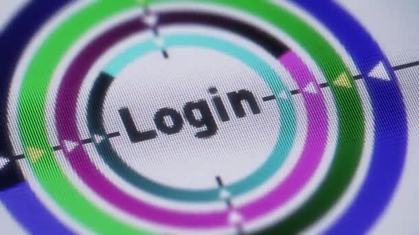 Login Het Scherm Looping — Stockvideo