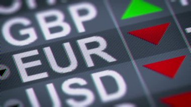 Euro üstünde belgili tanımlık perde. Döngü.