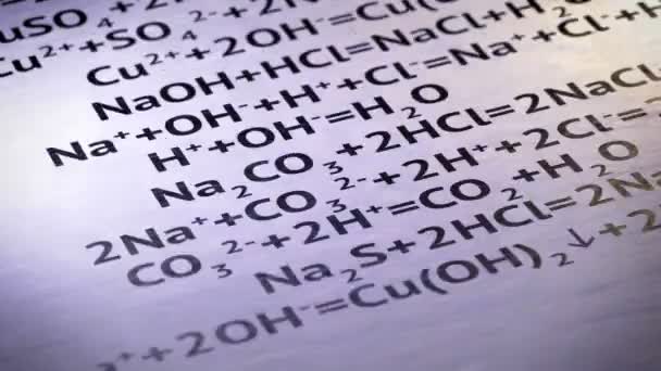 Book Chemistry Looping — Stock Video