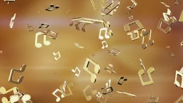 Des Notes Musique Volantes Boucle Canal Alpha Inclus — Video