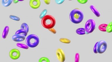 Uçan torusa. Döngü. Alfa kanalı bulunur.