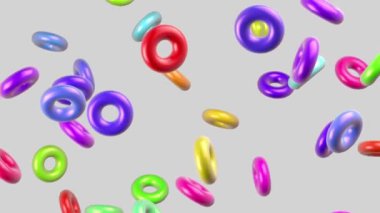 Uçan torusa. Döngü. Alfa kanalı bulunur.