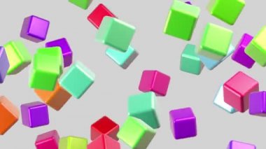 Uçan blok. Döngü. Alfa kanalı bulunur.