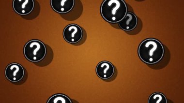 Uçan soru kutsal kişilerin resmi. Döngü. Alfa kanalı bulunur.