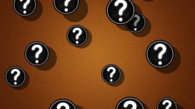 Uçan soru kutsal kişilerin resmi. Döngü. Alfa kanalı bulunur.