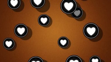 Uçan kalp kutsal kişilerin resmi. Döngü. Alfa kanalı bulunur.