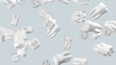 Uçan dişler. Döngü. Alfa kanalı bulunur.