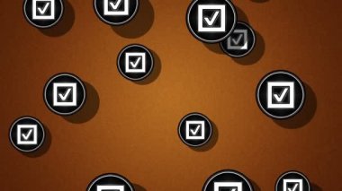 Uçan onay kutuları. Döngü. Alfa kanalı bulunur.