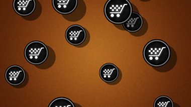 Uçan Satılık simgeler. Döngü. Alfa kanalı bulunur.