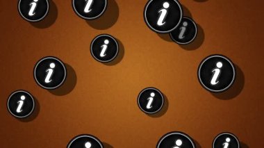 Uçan internet simgeler. Döngü. Alfa kanalı bulunur.