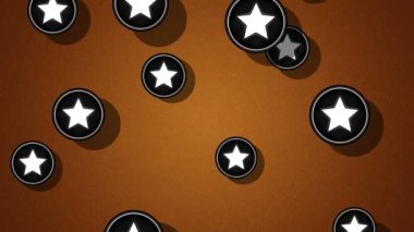 Uçan yıldız kutsal kişilerin resmi. Döngü. Alfa kanalı bulunur.