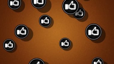 Uçan simgeleri gibi. Döngü. Alfa kanalı bulunur.