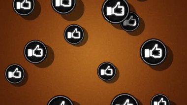 Uçan simgeleri gibi. Döngü. Alfa kanalı bulunur.