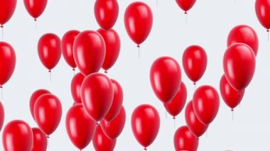 Uçan balonlar. Döngü. Alfa kanalı bulunur.