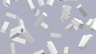 Uçan milkboxes. Döngü. Alfa kanalı bulunur.