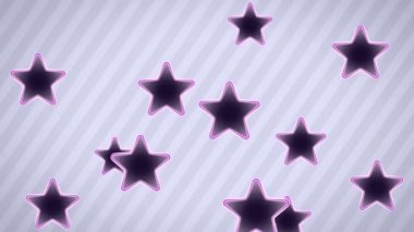 Uçan yıldız kutsal kişilerin resmi. Döngü. Alfa kanalı bulunur.