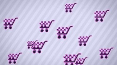 Uçan Satılık simgeler. Döngü. Alfa kanalı bulunur.