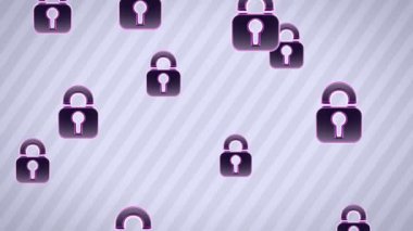 Uçan kilit kutsal kişilerin resmi. Döngü. Alfa kanalı bulunur.