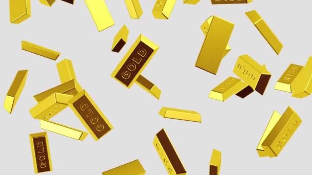 Des briques d'or volantes. Boucle. Canal alpha inclus .