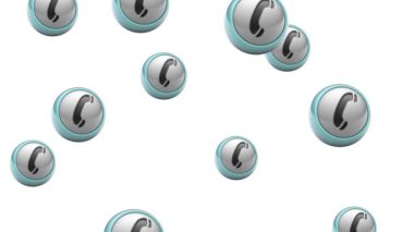 Düşen çağrı simgeler. Döngü. Alfa kanalı bulunur.