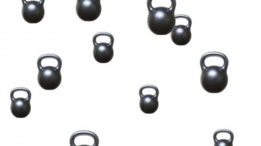 Uçan dambıl. Döngü. Alfa kanalı bulunur.